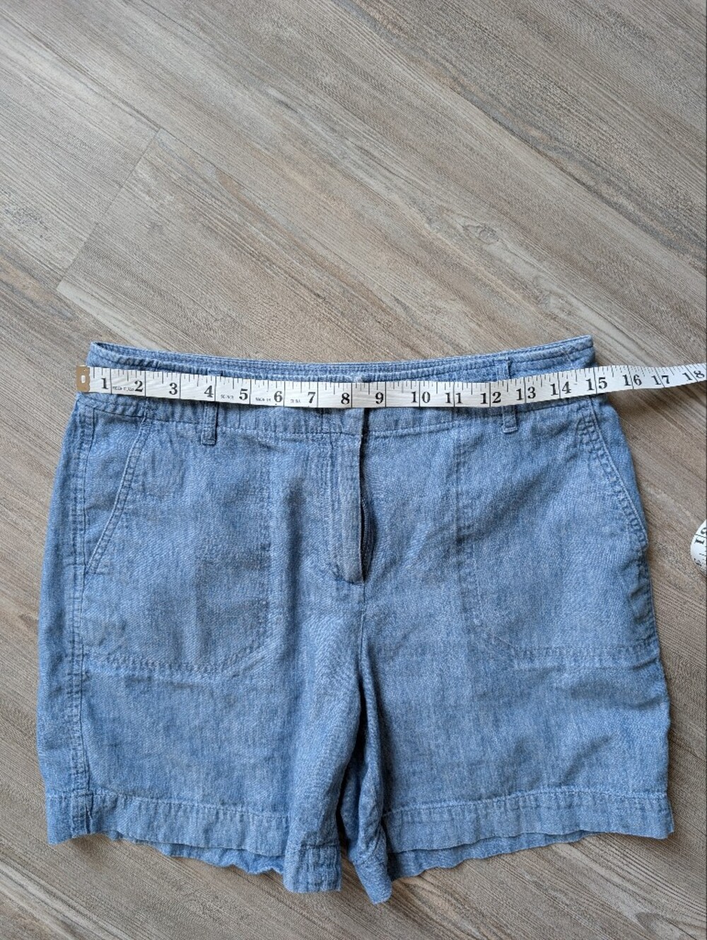 Talbots Chambray Linen-cotton-Blend Women’s Shorts - Picture 2 of 7